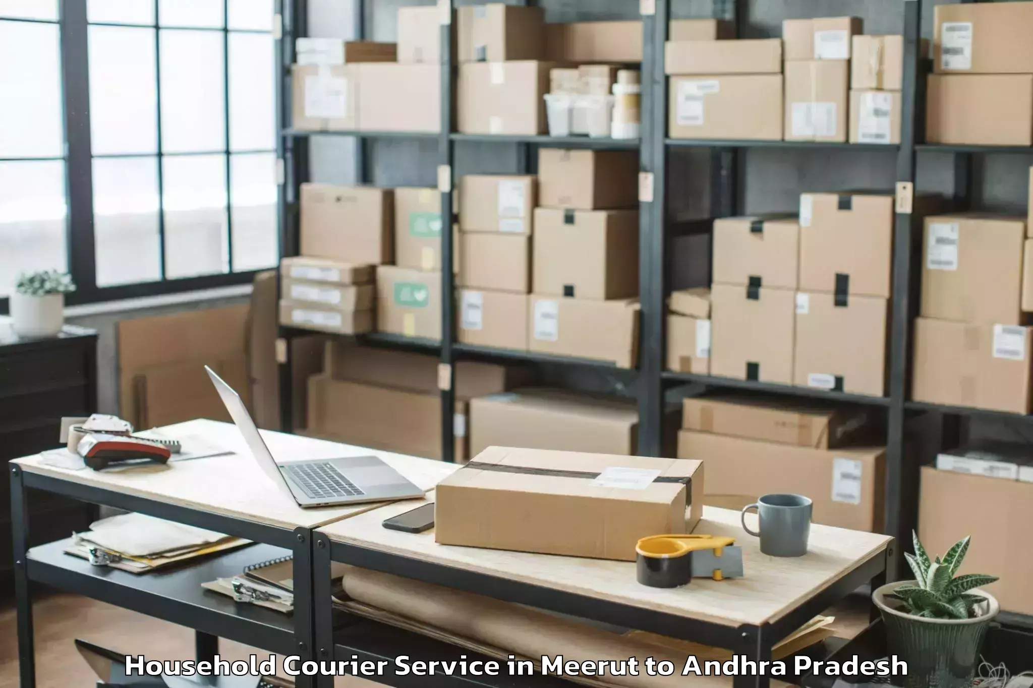 Quality Meerut to Kajuluru Household Courier